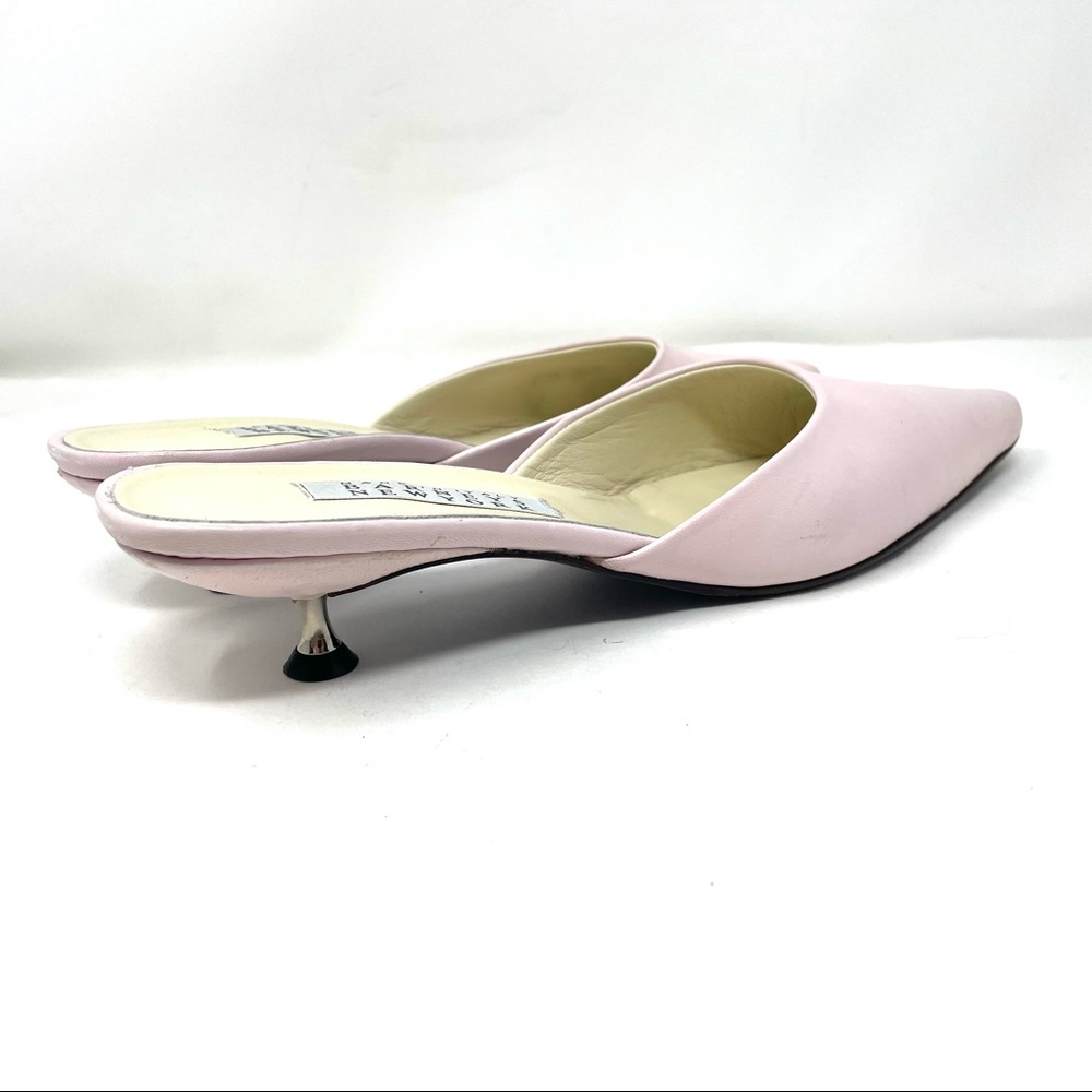 BARNEYS NEW YORK pink kitten heel mules, made in Italy, size 39 - Picture 7 of 13